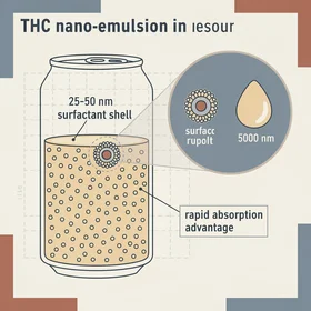 THC beverage nano-emulsion technology